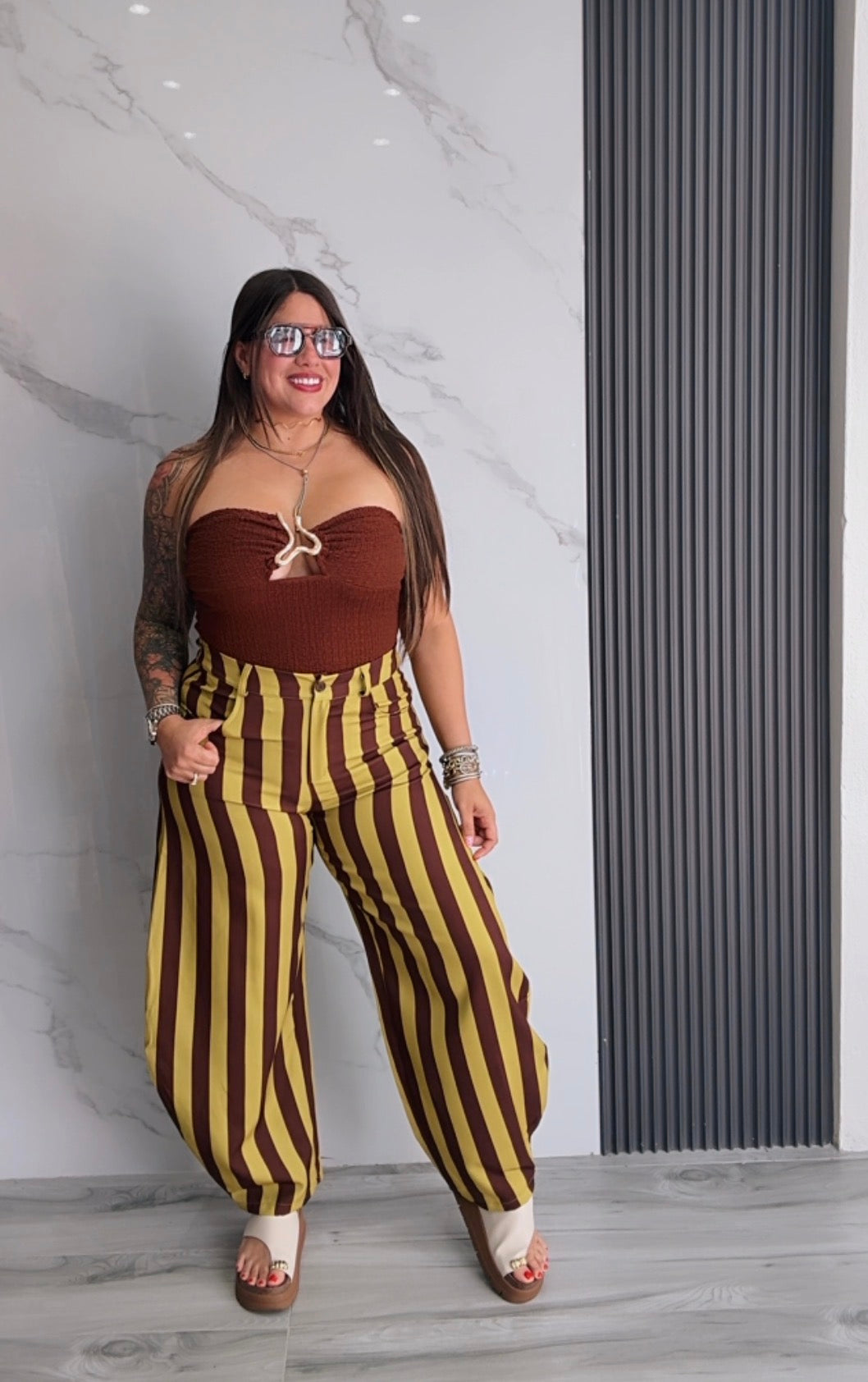 Stripe Palazzo Pants