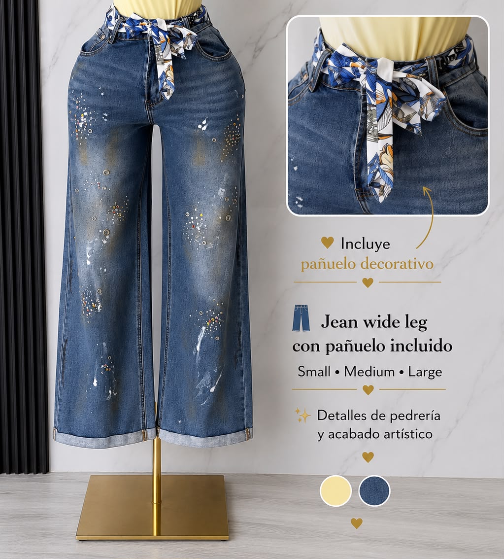 Diamond Wide Leg Jeans