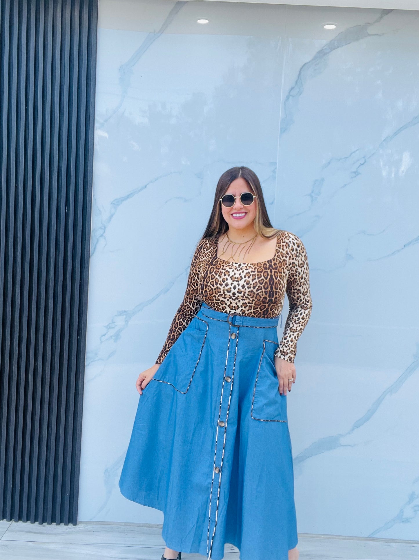 Dress Animal Print / Denim