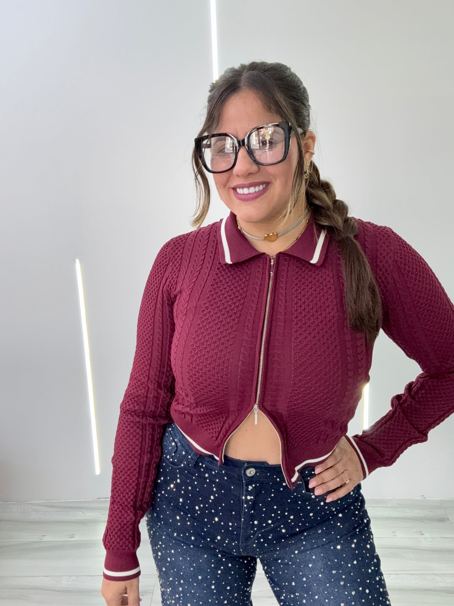 Berry Sweater Top