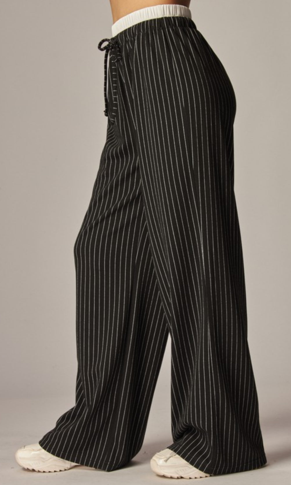 Black Stripe Pants