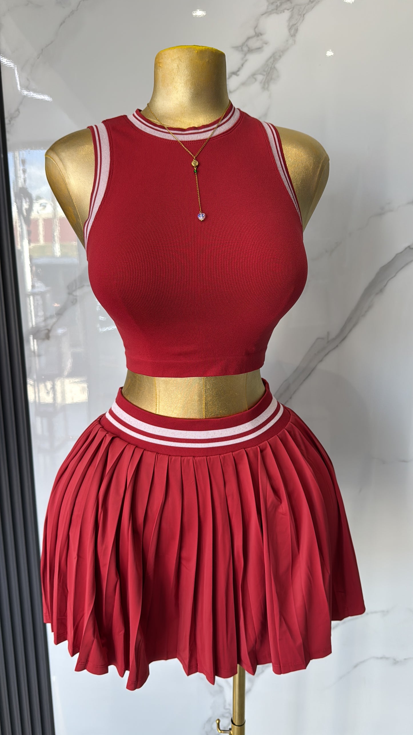 Set Tennis Plisado Sporty Chic