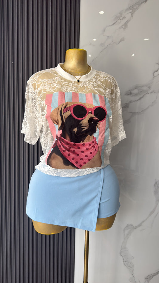 Puppy Chic Lace Top