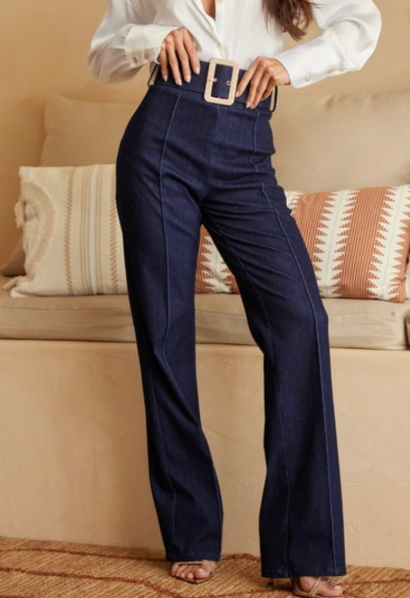 DENIM STRETCH PANTS