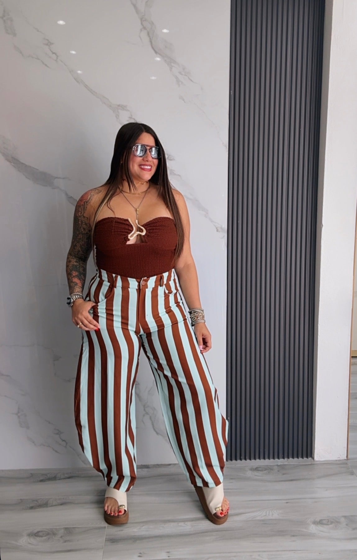Stripe Palazzo Pants