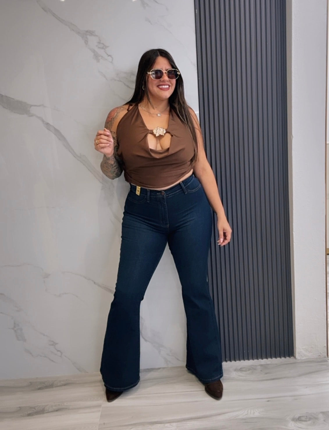 Jean Flare Stretch Dark Vibrant