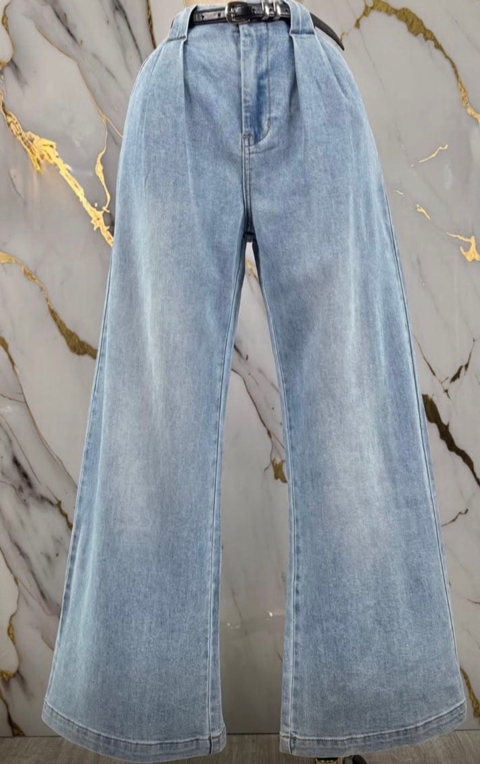 Belted Wide Leg Jeans
