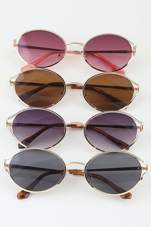 Retro Chic Oval Sunglasses