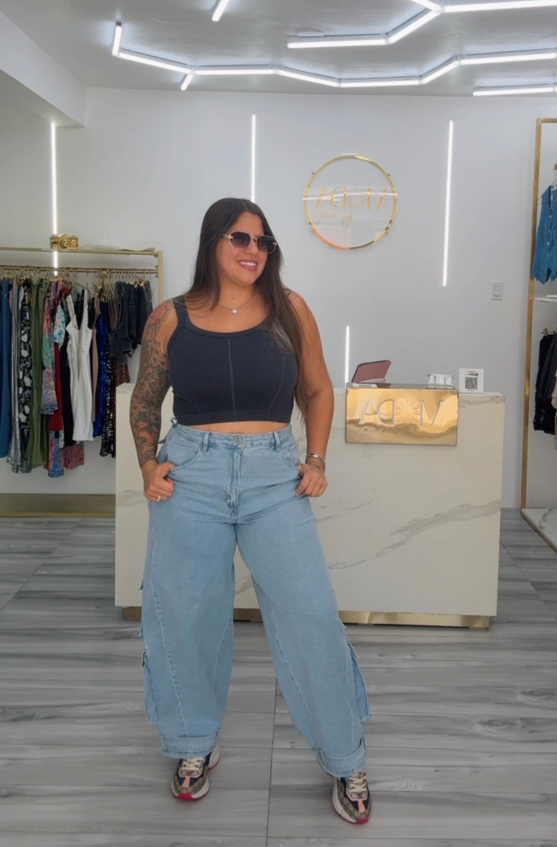 Barrel Baggy Cargo Jeans