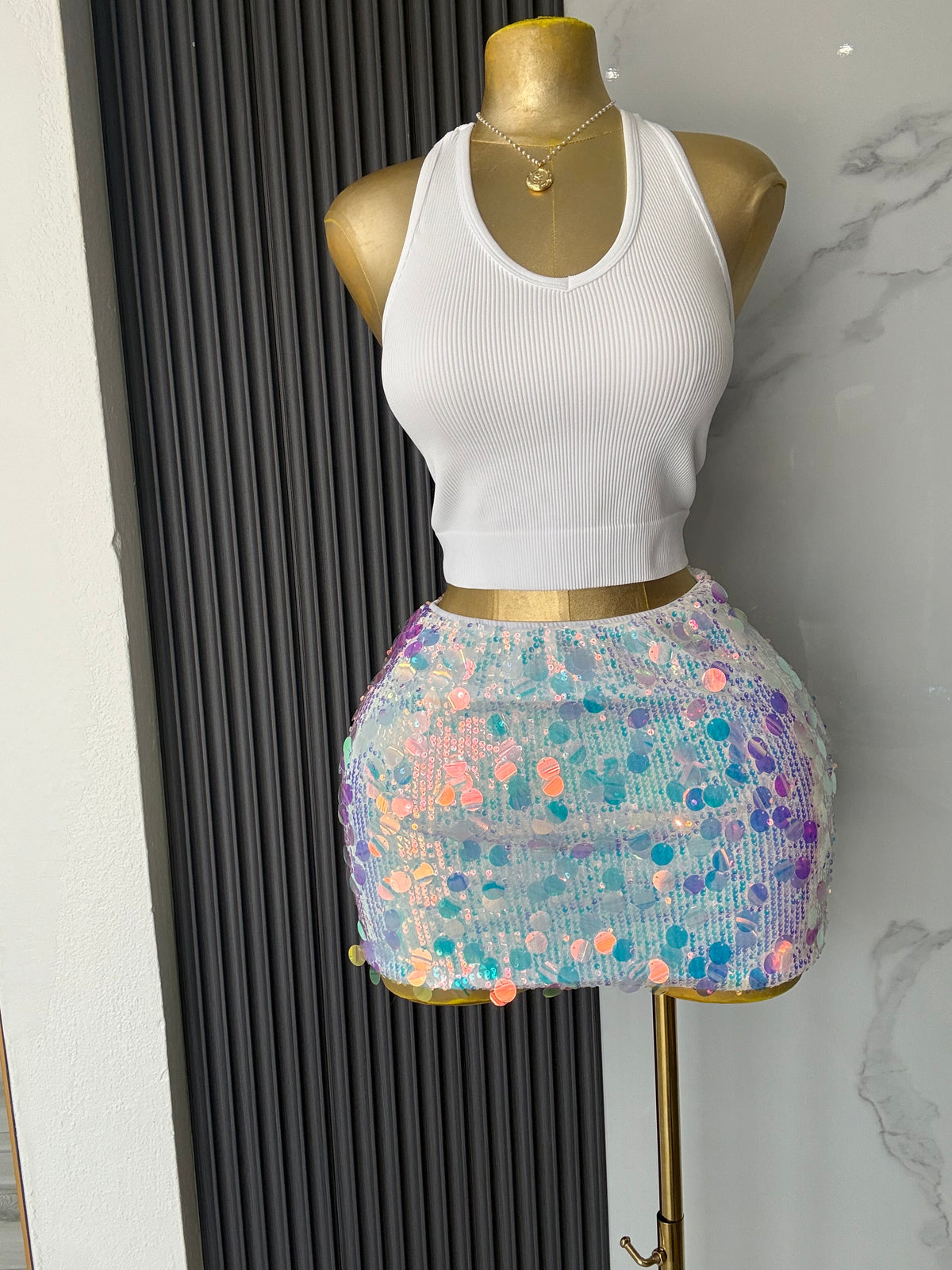 Tornasol Sequin Mini Skirt