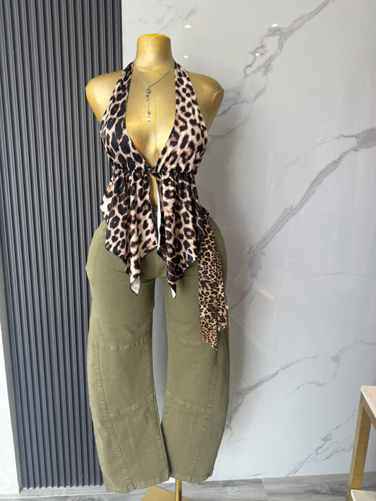 Barrel Jeans con Pañuelo
