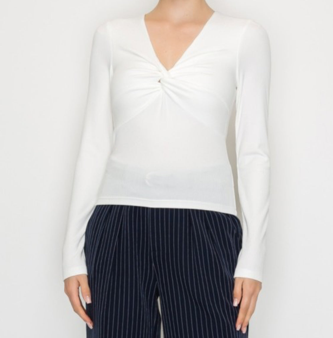 V-neck Long Sleeve Top