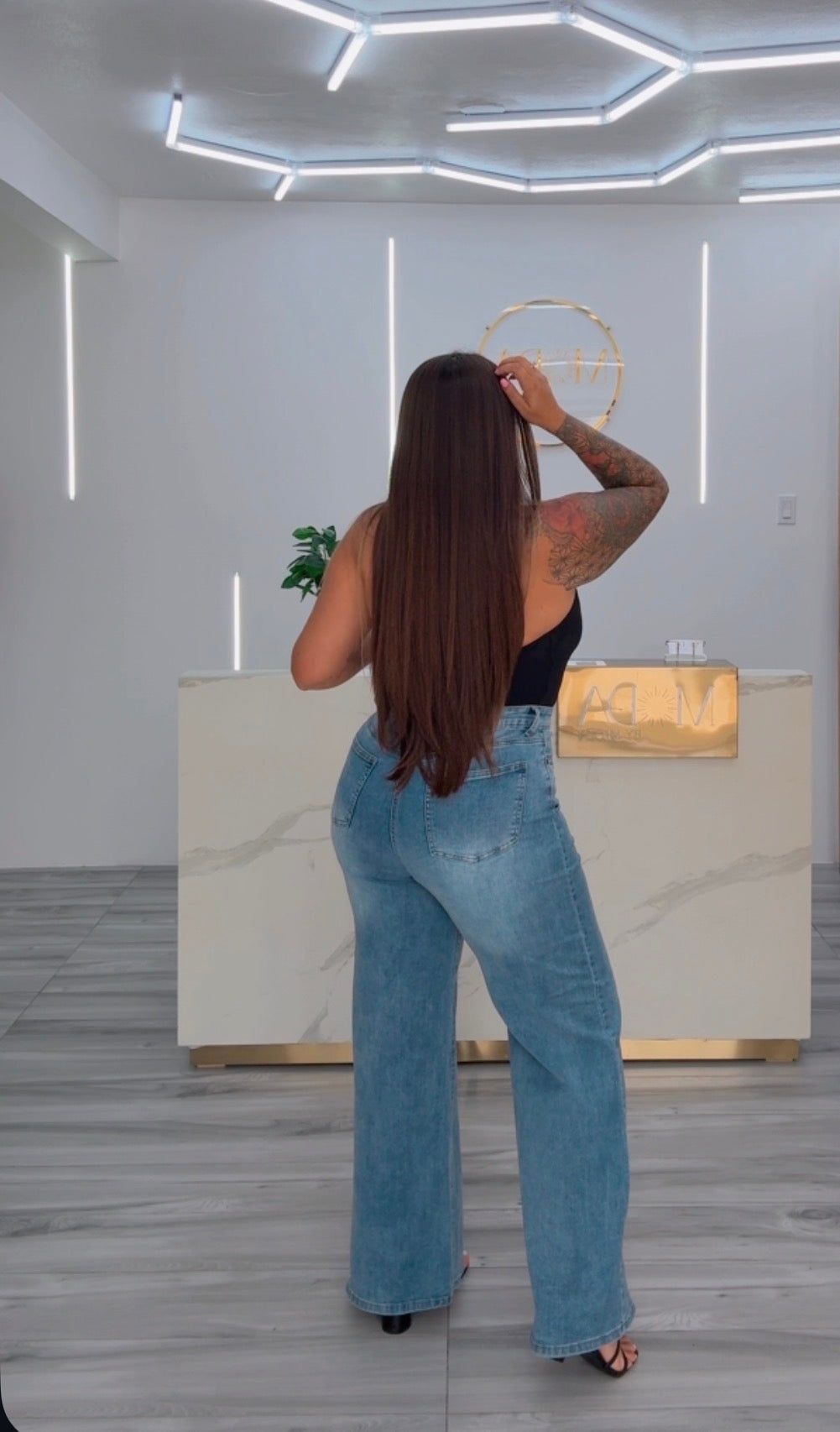 Super Stretch Wide Leg Jean